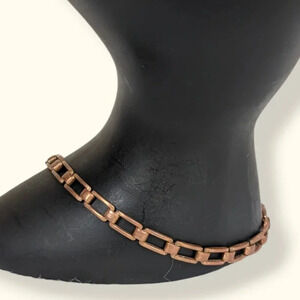 Vintage Copper Square Link Bracelet